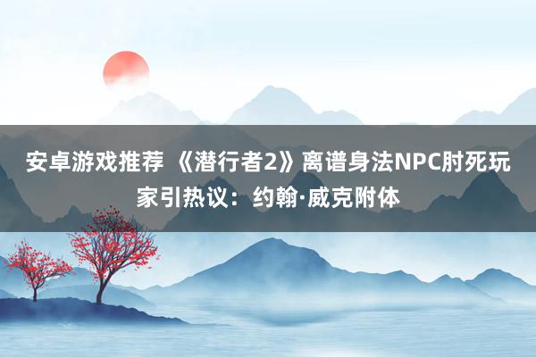 安卓游戏推荐 《潜行者2》离谱身法NPC肘死玩家引热议：约翰·威克附体