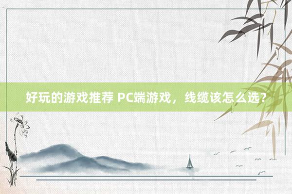 好玩的游戏推荐 PC端游戏，线缆该怎么选？